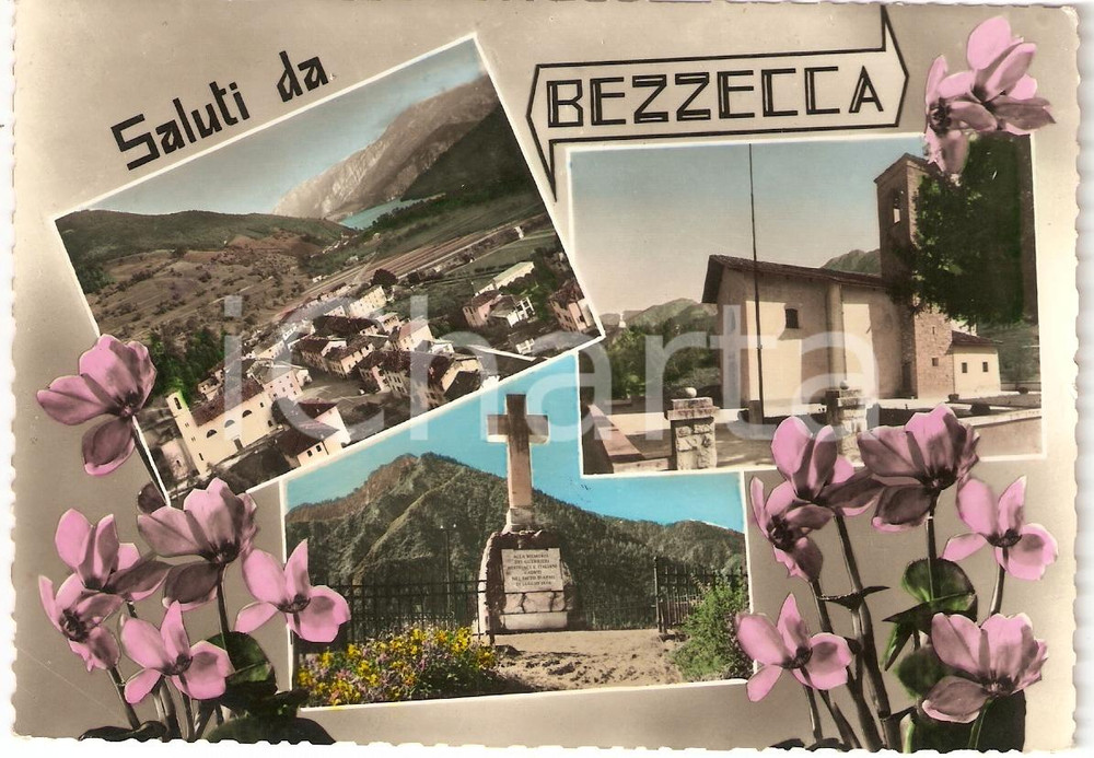 Cartolina originale da collezione 1957 BEZZECCA TN Vedutine Cartolina postale FG VG 1