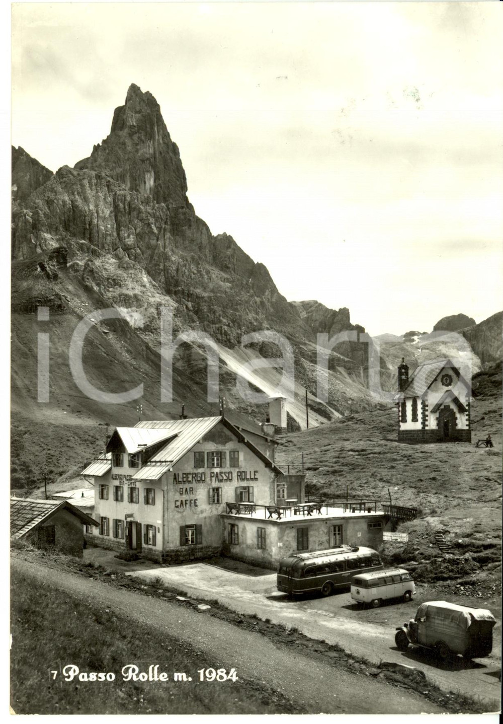 Cartolina originale da collezione 1966 PASSO ROLLE TN Albergo Passo Rolle Cartolina postale FG VG 1