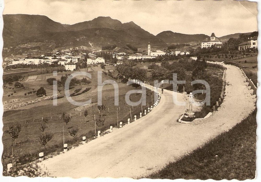 Cartolina originale da collezione 1949 FONDO (TN) Panorama e nuova strada delle Palade *Cartolina postale FG VG 1