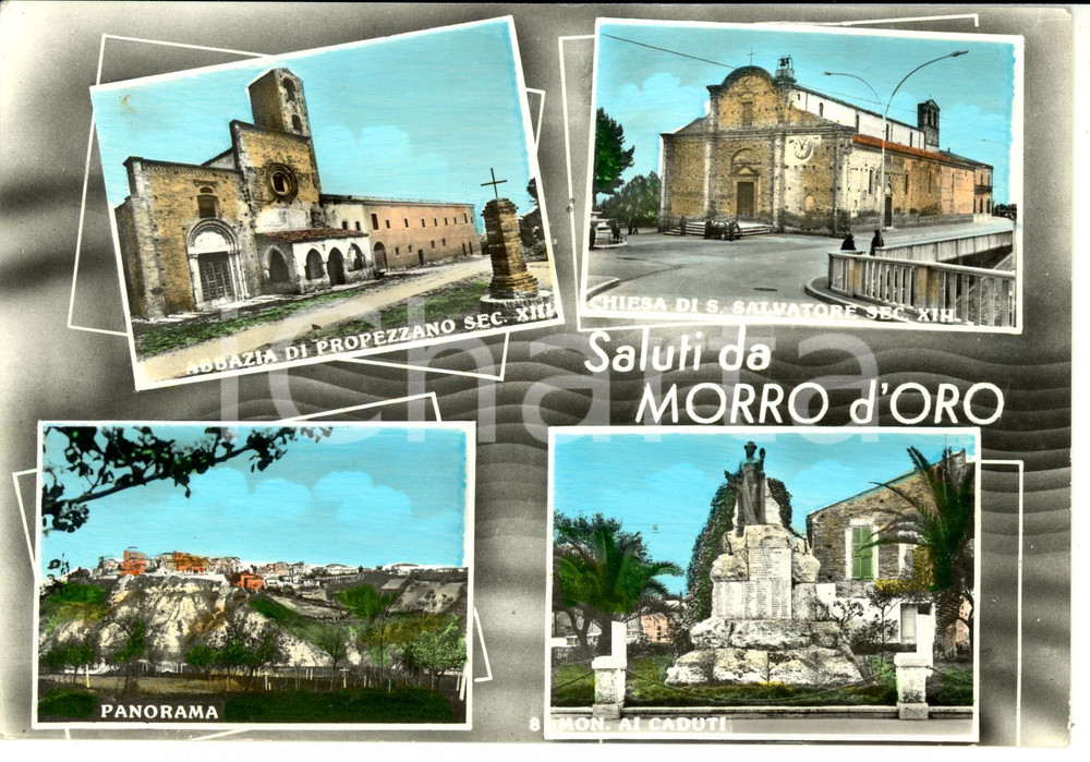 Cartolina originale da collezione 1971 MORRO D'ORO (TE) Vedutine *Cartolina postale FG VG 1