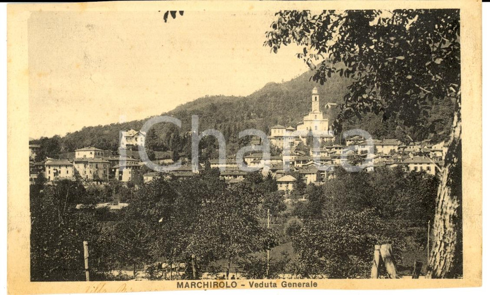 Cartolina originale da collezione 1931 MARCHIROLO VA Veduta generale del paese Cartolina FP VG 1