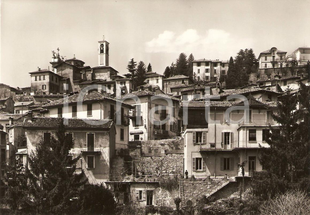 Cartolina originale da collezione 1955 circa BRUNATE CO Panorama con Chiesa MADONNA DI POMPEI Cartolina FG NV 1