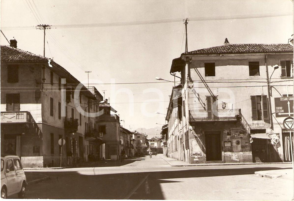 Cartolina originale da collezione 1950 ca BORGO D ALE VC Scorcio panoramico CORSO LIBERTA  Cartolina FG NV 1