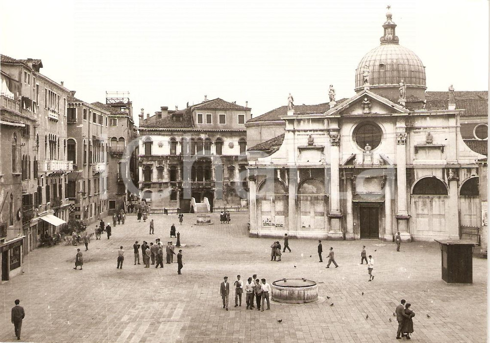 Cartolina originale da collezione 1960 ca VENEZIA Santa Maria Formosa il capolavoro di Mauro CODUSSI Animata FG 1