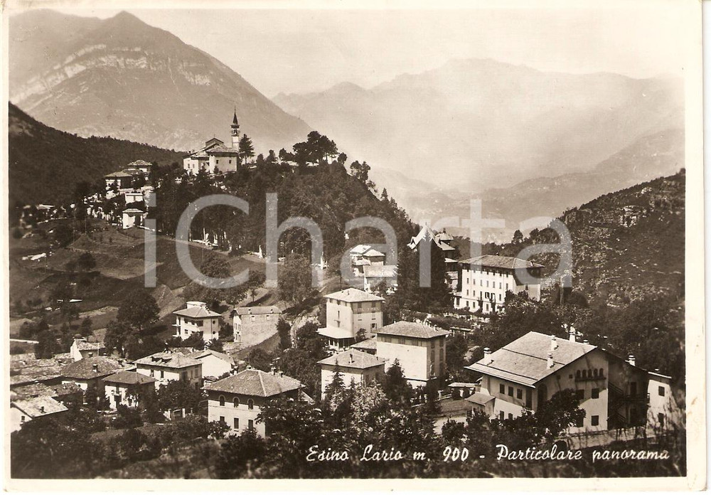 Cartolina originale da collezione 1950 ESINO LARIO (LC) Particolare panorama *Cartolina FG VG 1