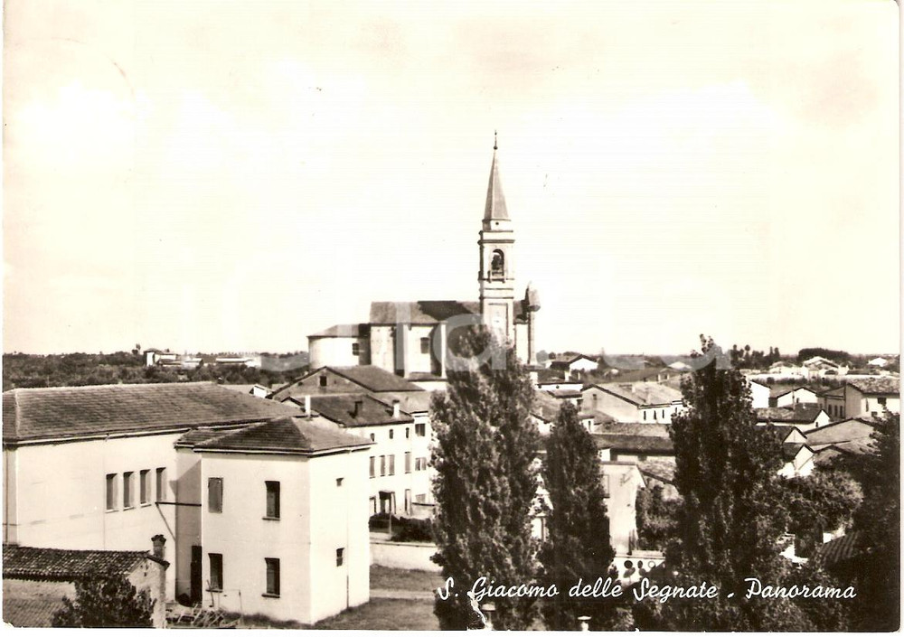 Cartolina originale da collezione 1958 SAN GIACOMO DELLE SEGNATE (MN) PANORAMA Cartolina FG VG 1