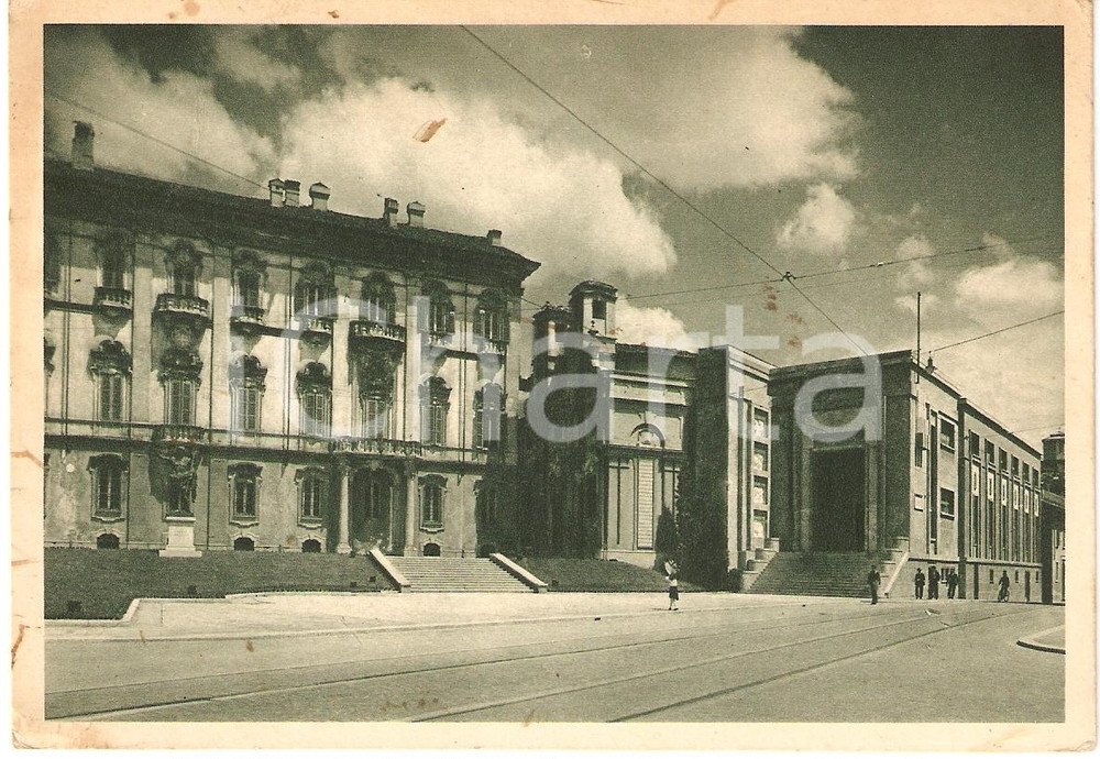 Cartolina originale da collezione 1941 PAVIA Piazza Municipio NUOVO PALAZZO UFFICI COMUNALI Cartolina FG VG 1