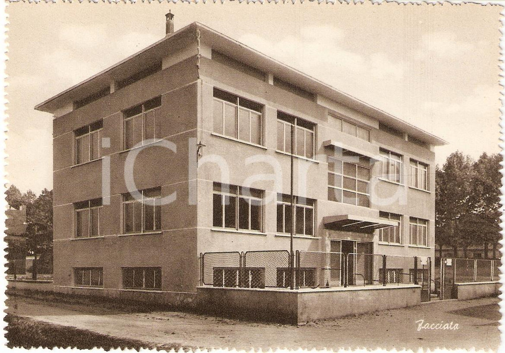 Cartolina originale da collezione 1950 ca Romagnano Sesia NO Facciata COLLEGIO CONVITTO CURIONI 1 1