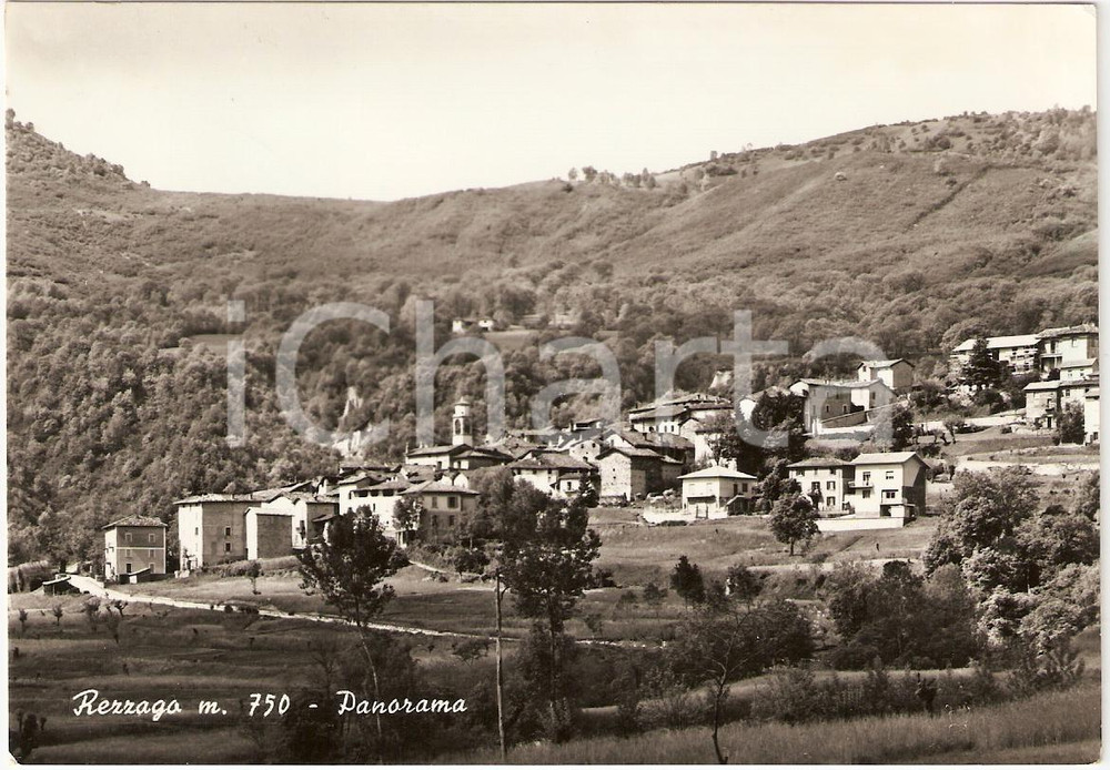 Cartolina originale da collezione 1961 REZZAGO CO Scorcio panoramico Cartolina FG VG 1