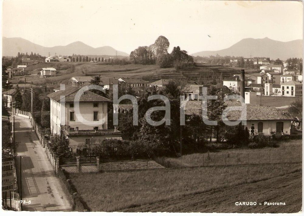 Cartolina originale da collezione 1962 CARUGO CO SCORCIO PANORAMICO Cartolina FG VG 1