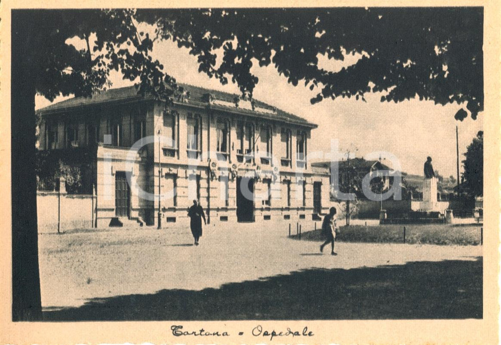 Cartolina originale da collezione 1940 ca TORTONA AL Ospedale Cartolina ANIMATA FG NV 1