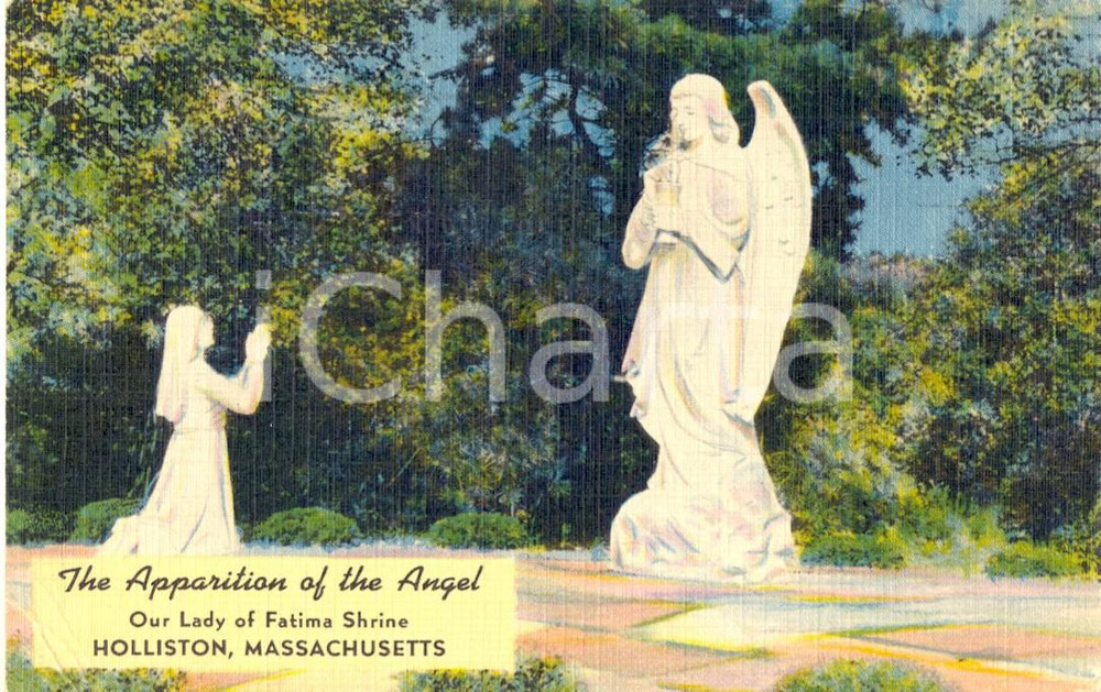 Autografo originale 1954 HOLLISTON USA Our Lady of Fatima Padre Guido ZAMPONI missionario Autografo 1