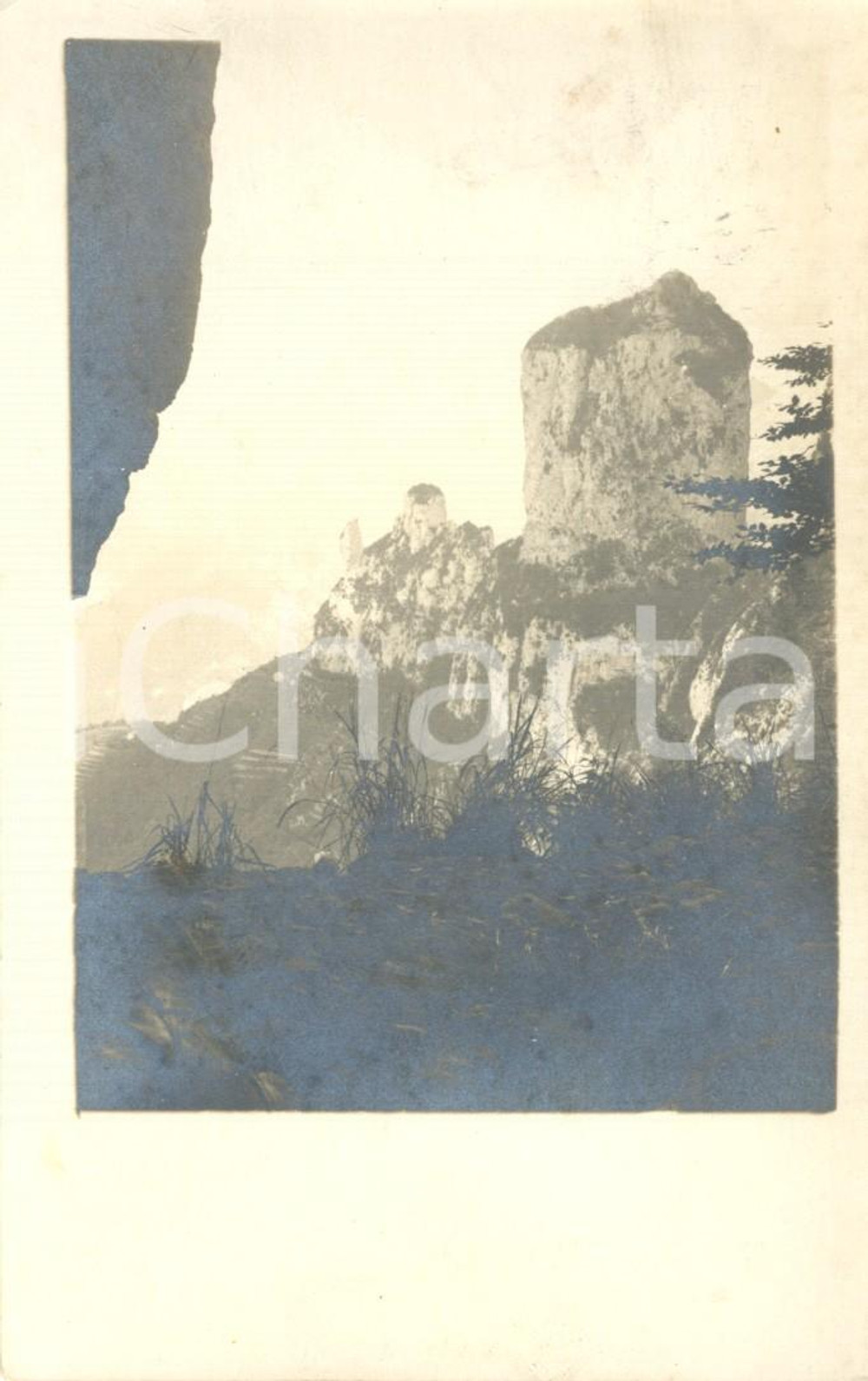 Autografo originale 1920 ca LUCCA Veduta ALPI APUANE Autografo ing. Cesare PRACCHIA *FP VG 1
