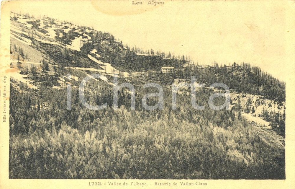 Cartolina originale da collezione 1925 ca VALLEE DE L UBAYE F Batterie de VallonClaus ALPES Cartolina postale 1