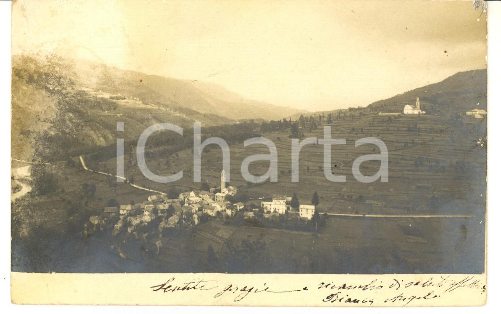 Fotografia d epoca originale 1904 TORRIGLIA GE Veduta panoramica Fotografia FP DANNEGGIATA 1