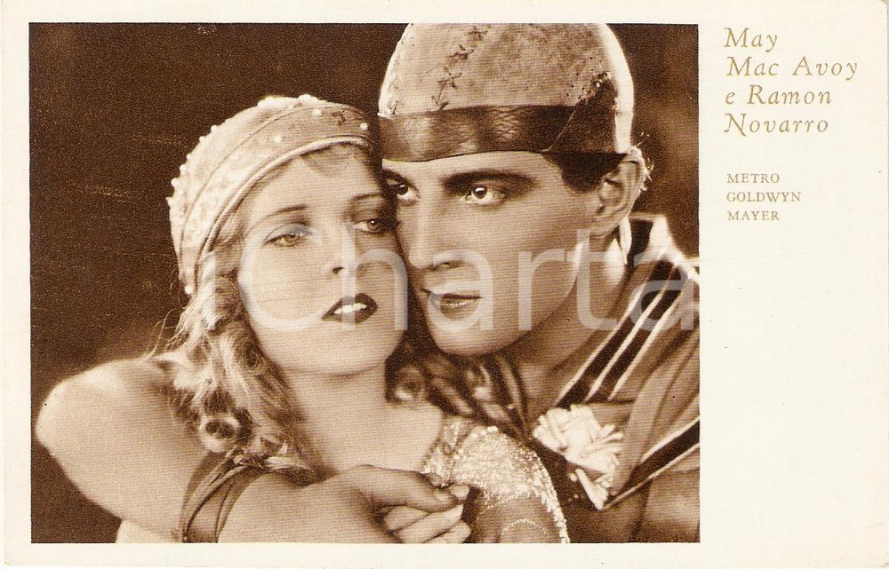Cartolina originale da collezione 1925 BEN HUR Ramon NOVARRO May MCAVOY Metro Goldwyn Mayer CARTOLINA FP NV 1