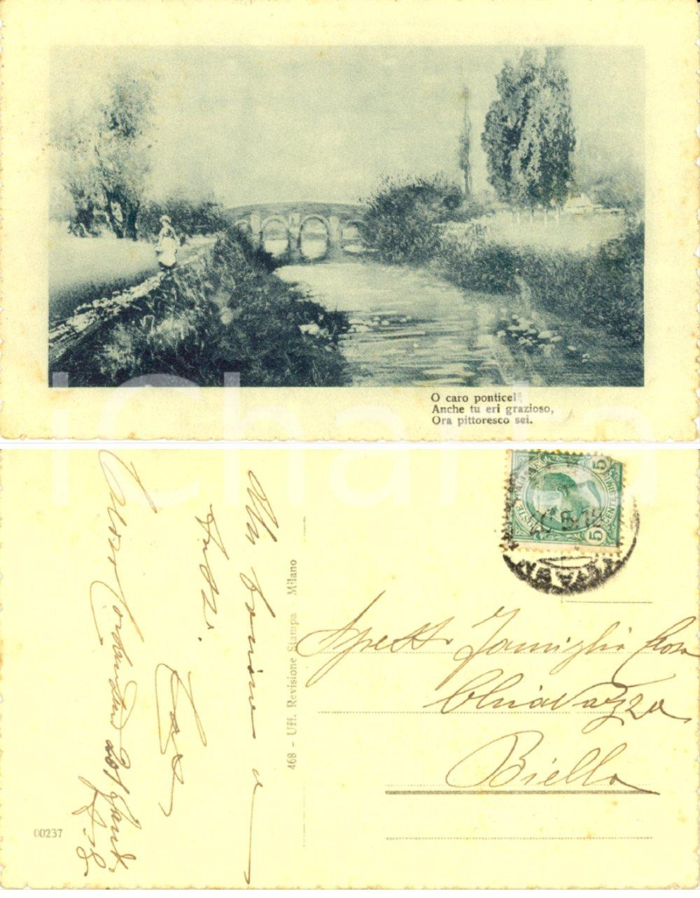 Autografo originale 1915 WW1 ZONA DI GUERRA O caro ponticel Autografo Costantino CROSIA 1