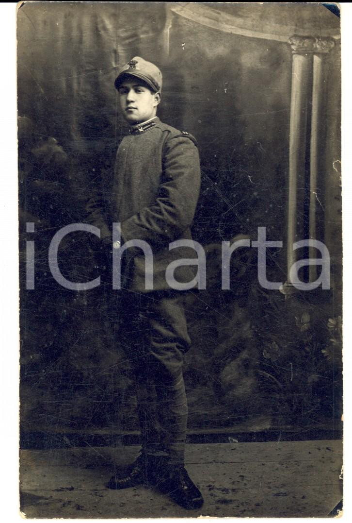 Fotografia d epoca originale 1917 ASSO CO Ritratto Mario MOLTENI 68° Reggimento Fanteria LEGNANO Foto FP 1