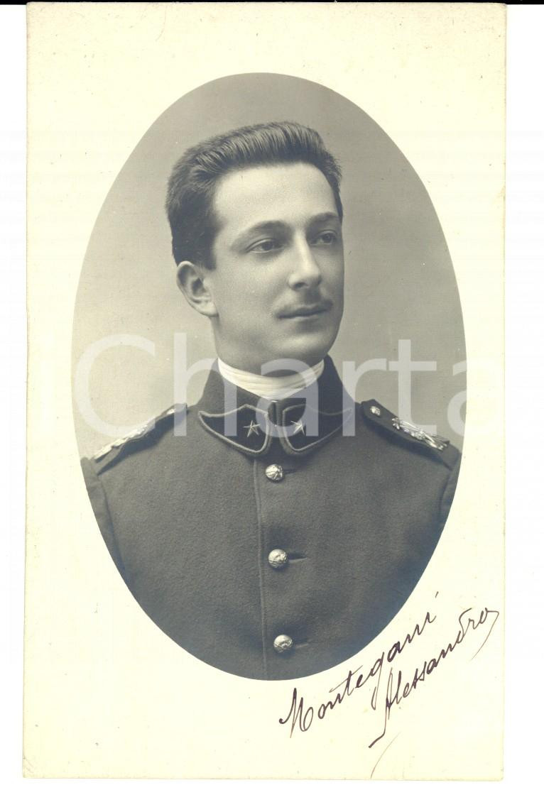 Fotografia d epoca originale 1919 FIRENZE Ritratto di Alessandro MONTEGANI in divisa Foto CATTANI FP NV 1