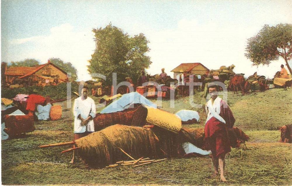 Cartolina originale da collezione 1939 MISSIONI ESTERE  BIRMANIA pittoresca  Carovana del Shan CARTOLINA FP NV 1