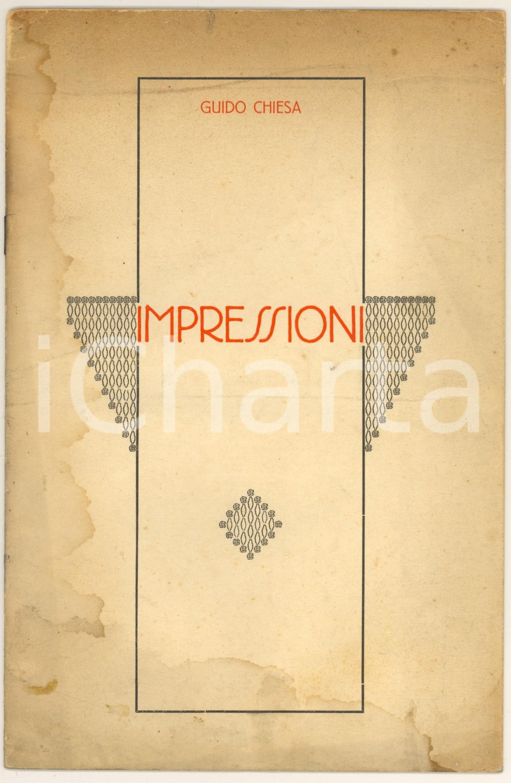 Libro, pubblicazione d epoca 1927 ROVERETO Guido CHIESA Impressioni  Silandro Val Venosta Invio AUTOGRAFO 1