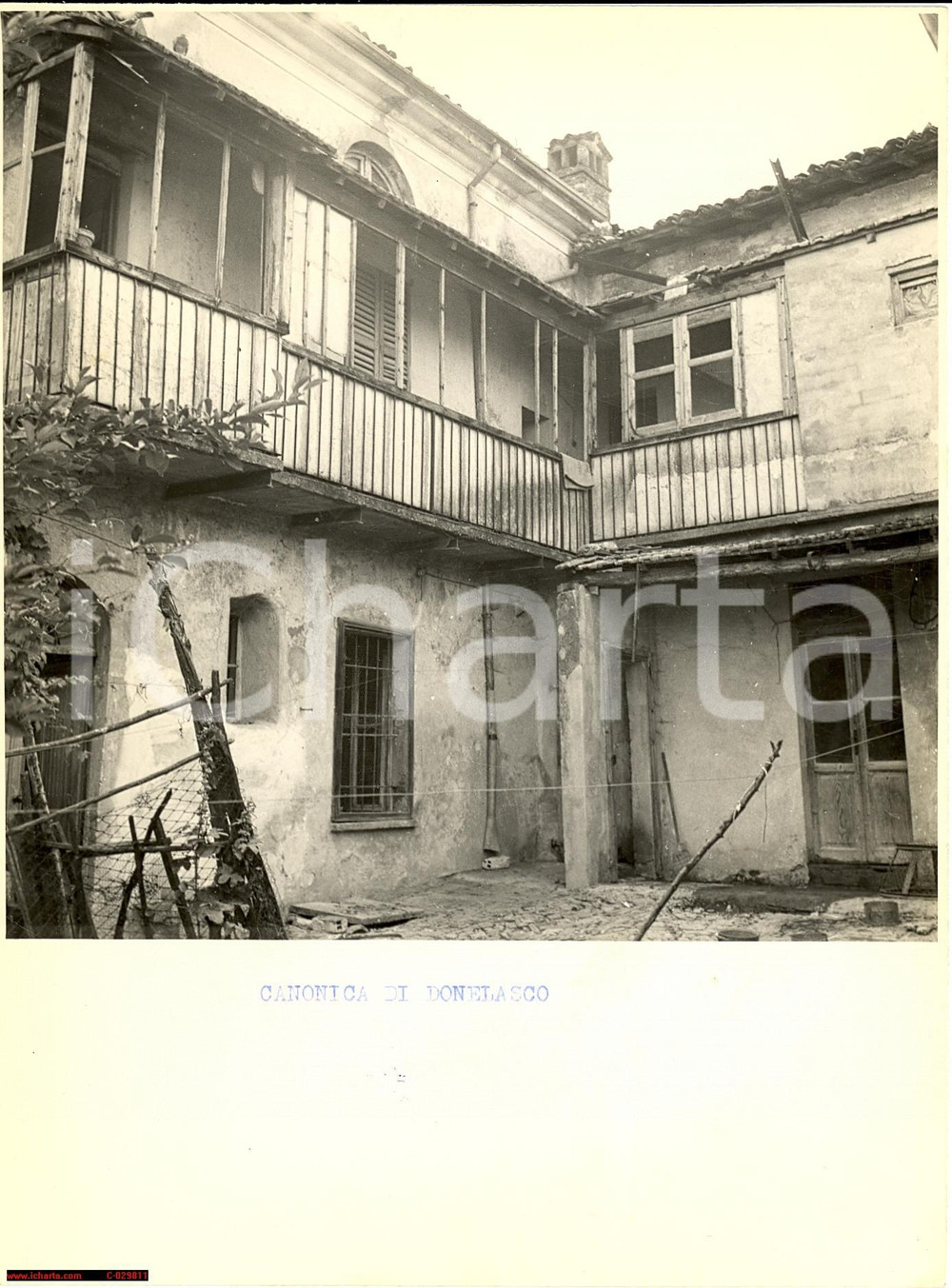 Fotografia d epoca originale 1955? DONELASCO SANTA MARIA DELLA VERSA canonica Fotografia 1