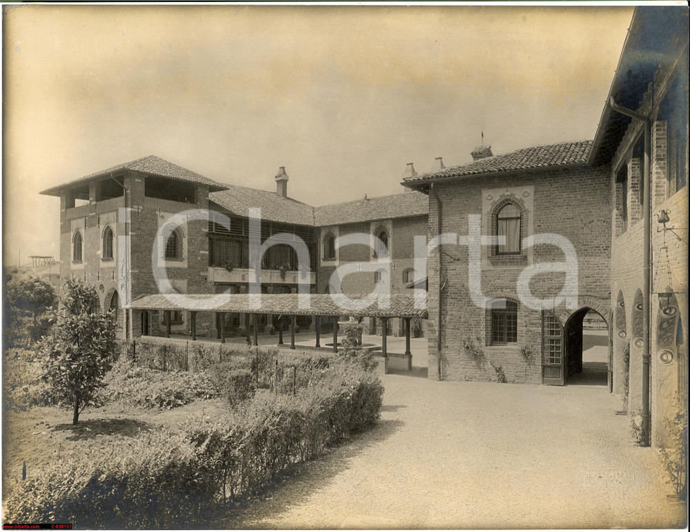 Fotografia d epoca originale 1910 MILANO MAGGIOLINA Veduta di VILLA MIRABELLO  Foto ERMINI 26x20 cm 1