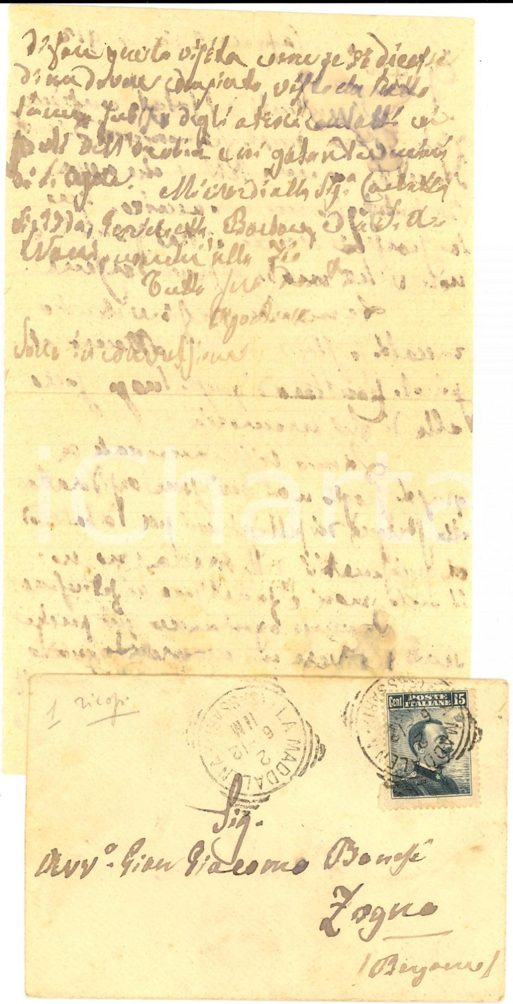 Autografo originale 1912 CAPRERA Agostino PASQUINELLI su tomba di GARIBALDI 1