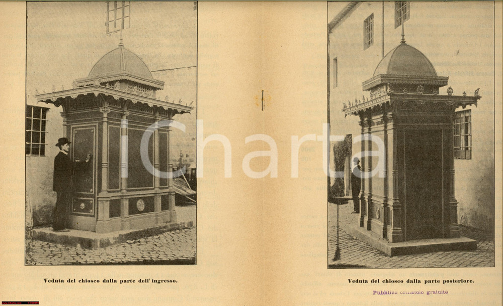 Materiale pubblicitario d’epoca 1930 ROMA Nuovi modelli CHIOSCHI RITIRATE AUTOMATICI 1