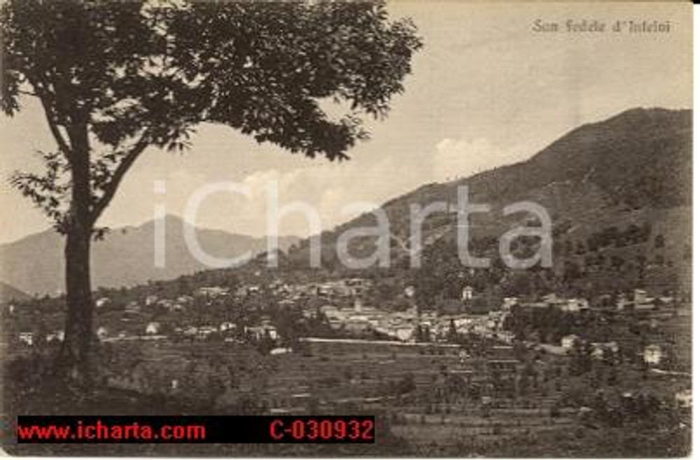 Cartolina originale da collezione 1928 San Fedele Intelvi - Veduta dell'abitato 1