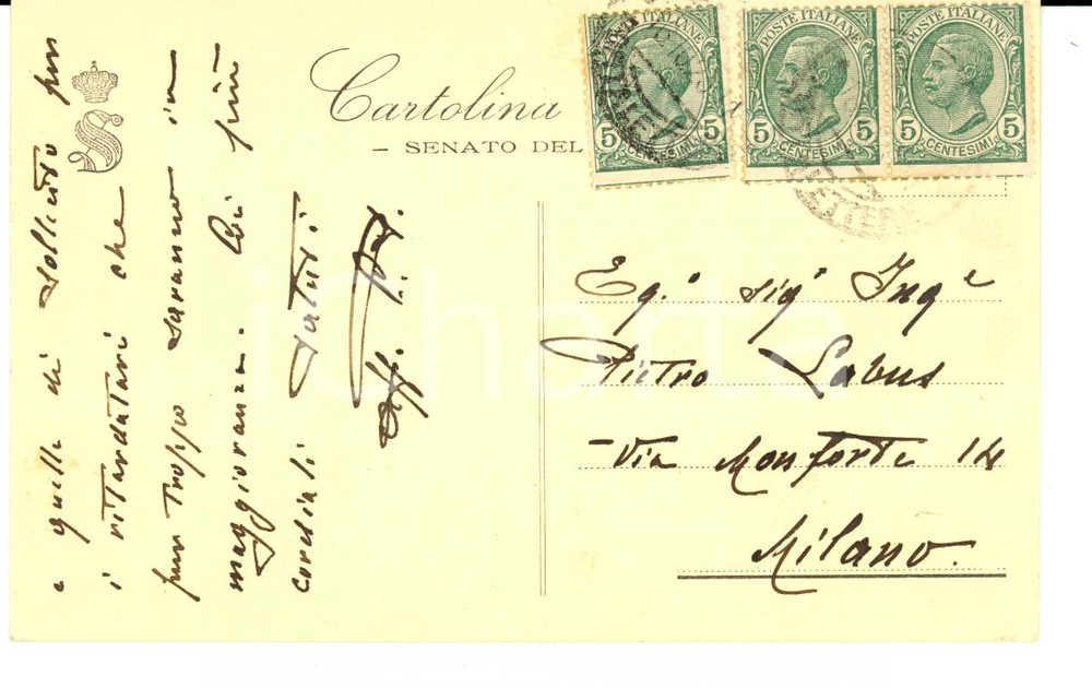 Autografo originale 1923 ROVELLO PORRO (CO) I ritardatari sono la maggioranza Carlo PORRO Autogr. 1