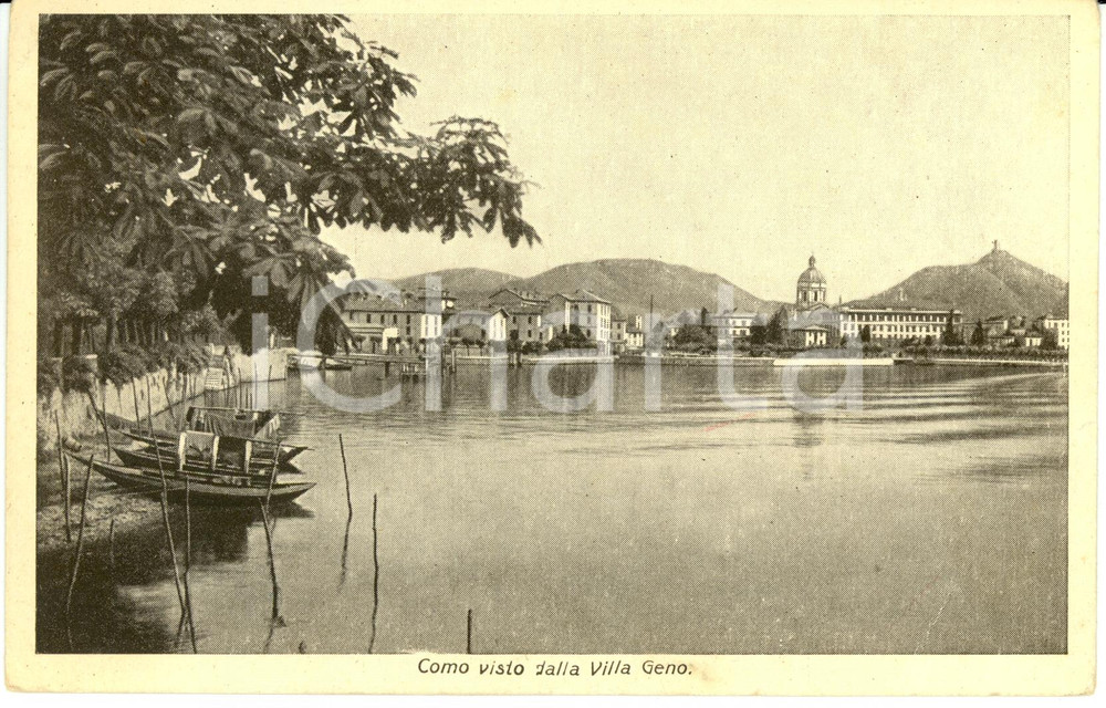 Cartolina originale da collezione 1910 ca COMO Veduta del lago da villa GENO  Cartolina FP NV 1