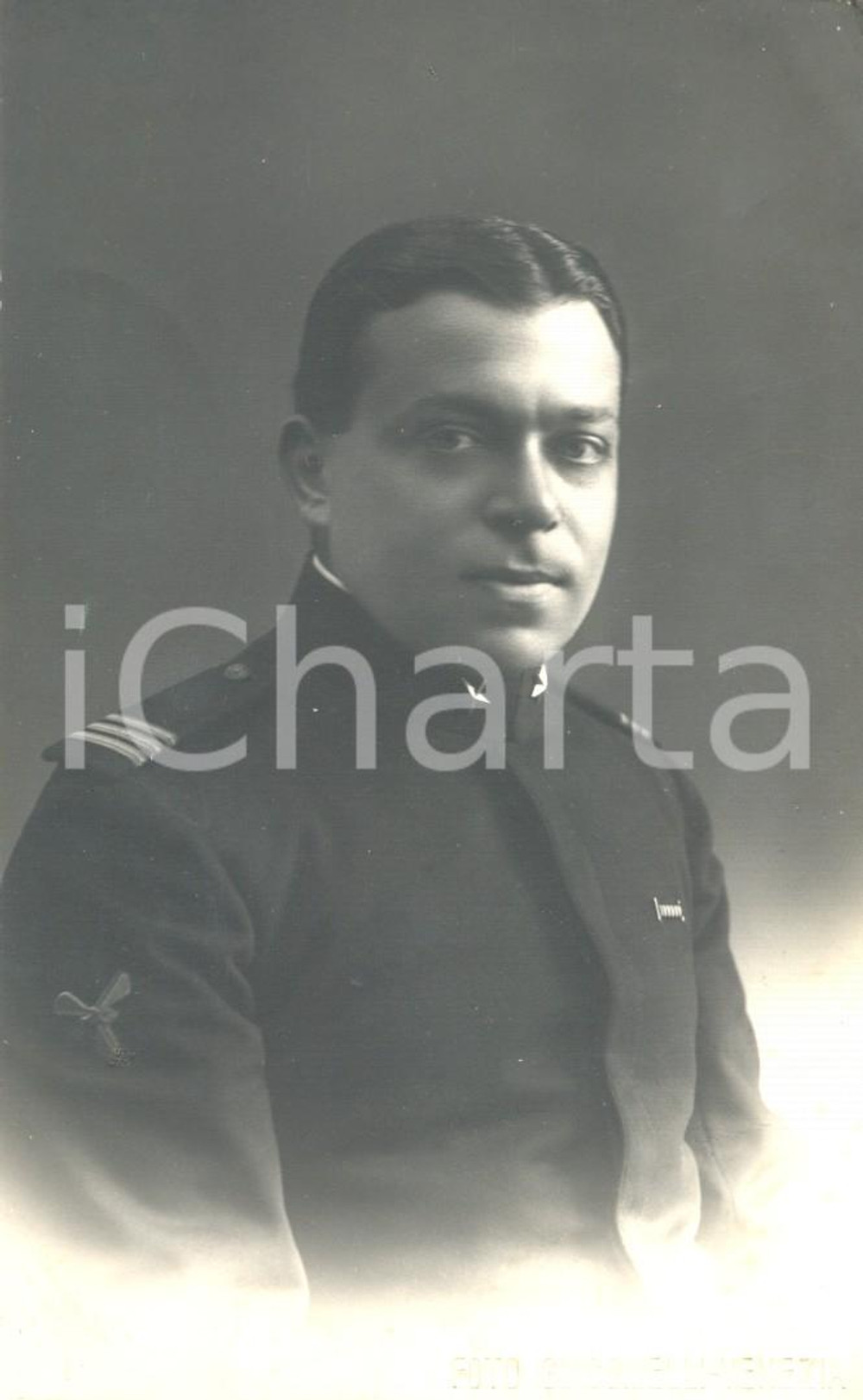 Fotografia d epoca originale 1916 VENEZIA WWI Ritratto ufficiale Ugo CASADIO dedica a Carlo MAGNINI Foto 1