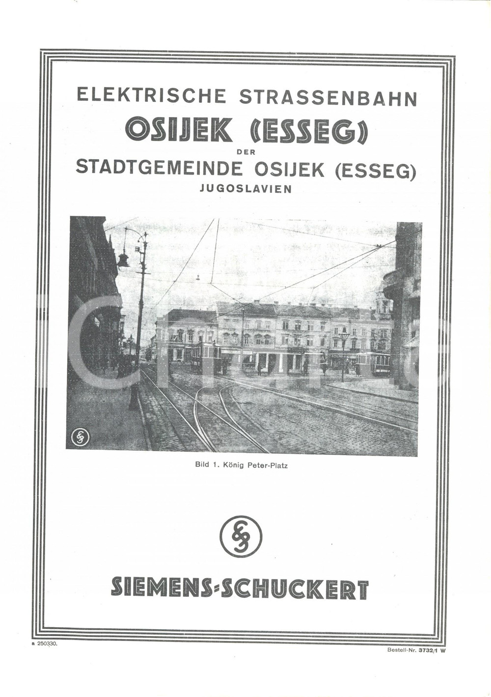 Materiale pubblicitario d’epoca 1965 ca SIEMENSSCHUCKERT Linea tranviaria OSIJEK ESSEG Opuscolo ILLUSTRATO 1
