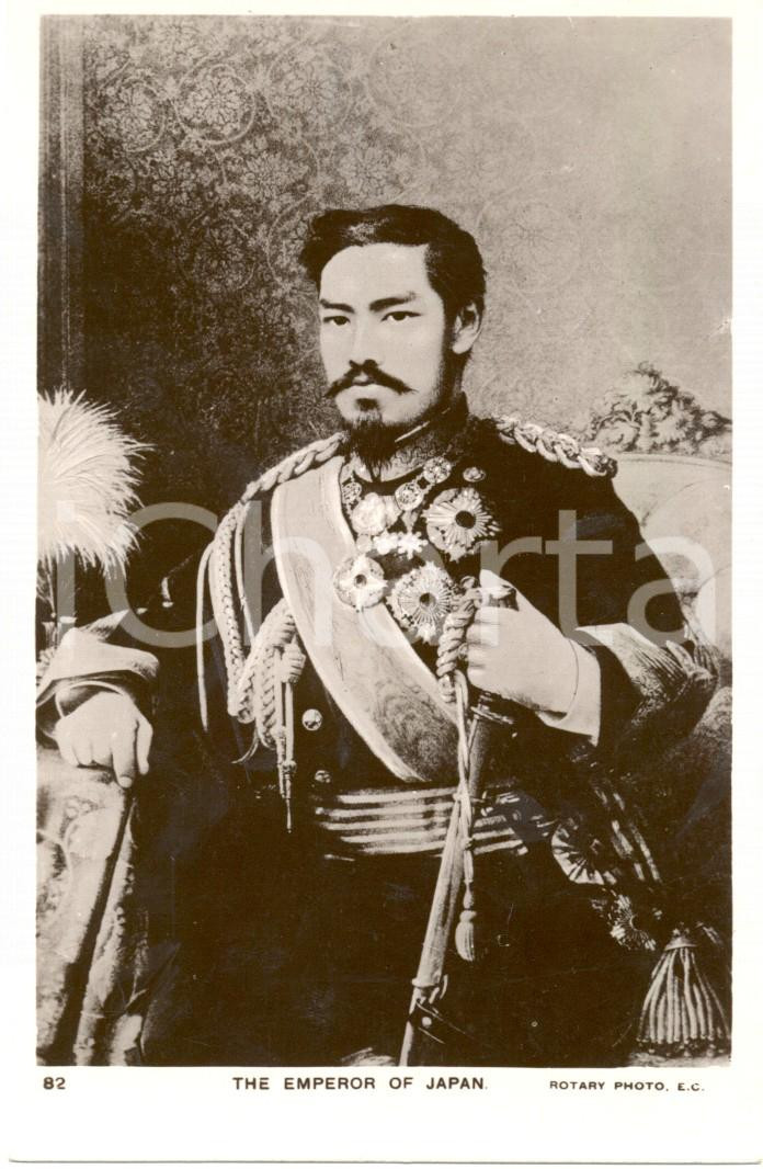 Cartolina originale da collezione 1950 ca LONDON ENGLAND The Emperor of Japan HIROHITO Postcard 1