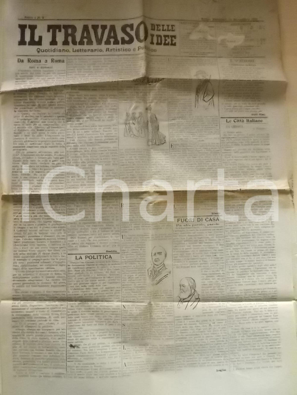 Giornale, rivista storica 1901 IL TRAVASO DELLE IDEE Epidemia edilizia a Roma Giornale anno I n° 2 1