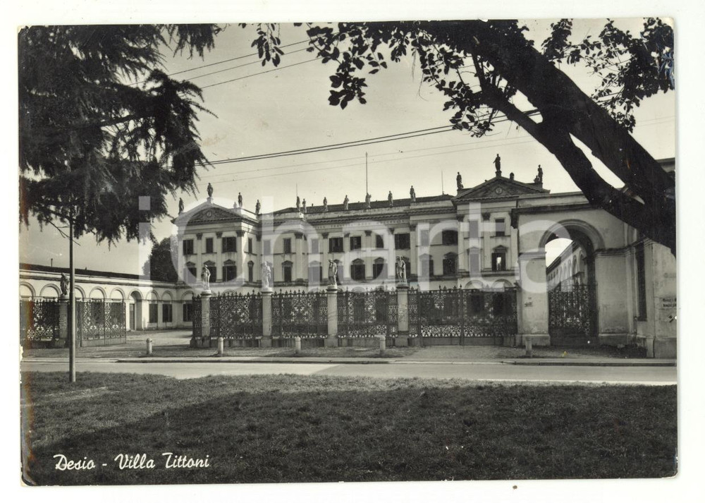 Cartolina originale da collezione 1960 Desio Villa Tittoni - Piermarini *Veduta NV 1