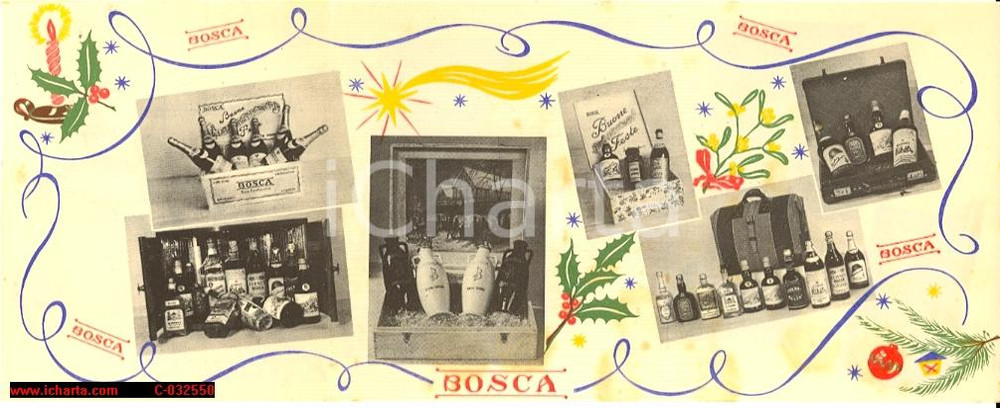 Materiale pubblicitario d’epoca 1950 spumanti e vini BOSCA - Quo vadis? 1