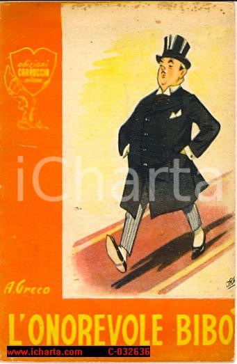 Oggetto da collezione cartaceo 1950  L Onorevole Bibò A. Greco, Lina Buffolente 1