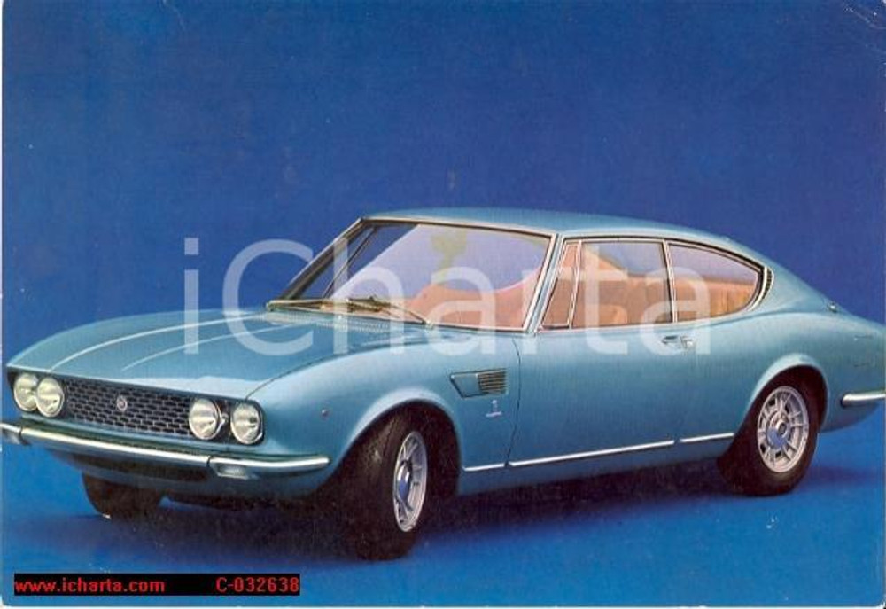 Cartolina originale da collezione 1970 FIAT DINO COUPE' cartolina post.pubblicitaria 1