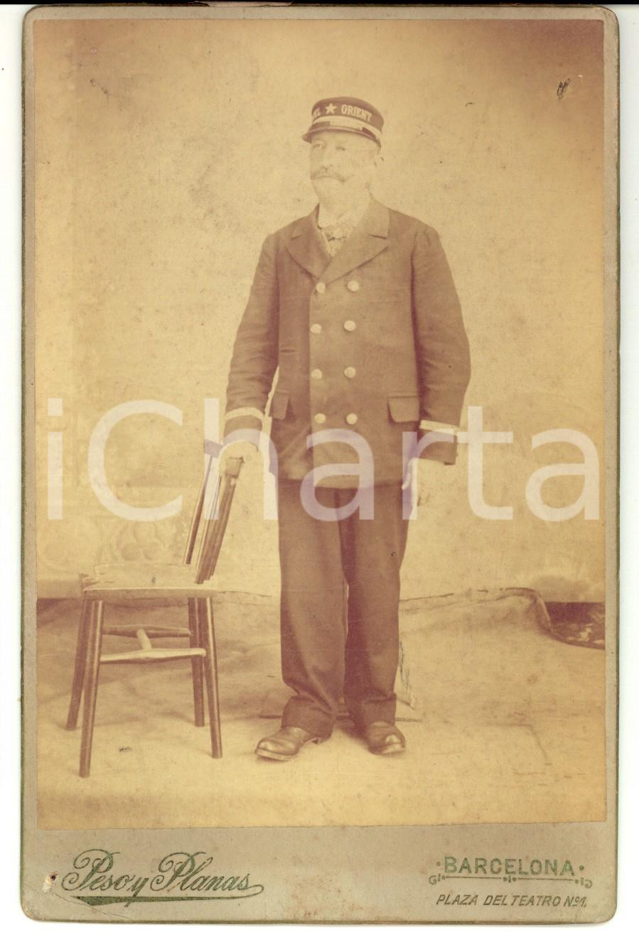 Fotografia d epoca originale 1910 ca BARCELONA ES Ritratto del portiere dell Hotel ORIENT Foto PESO Y PALMA 1