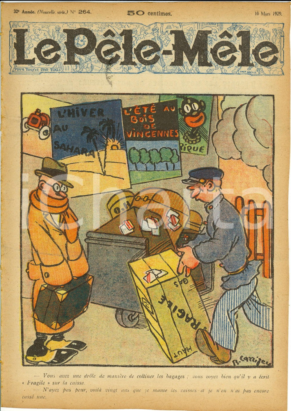 Giornale, rivista storica 1929 LE PELEMELE Centenaire Café des VARIETES A   PARIS Rivista Anno 32 n°264 1