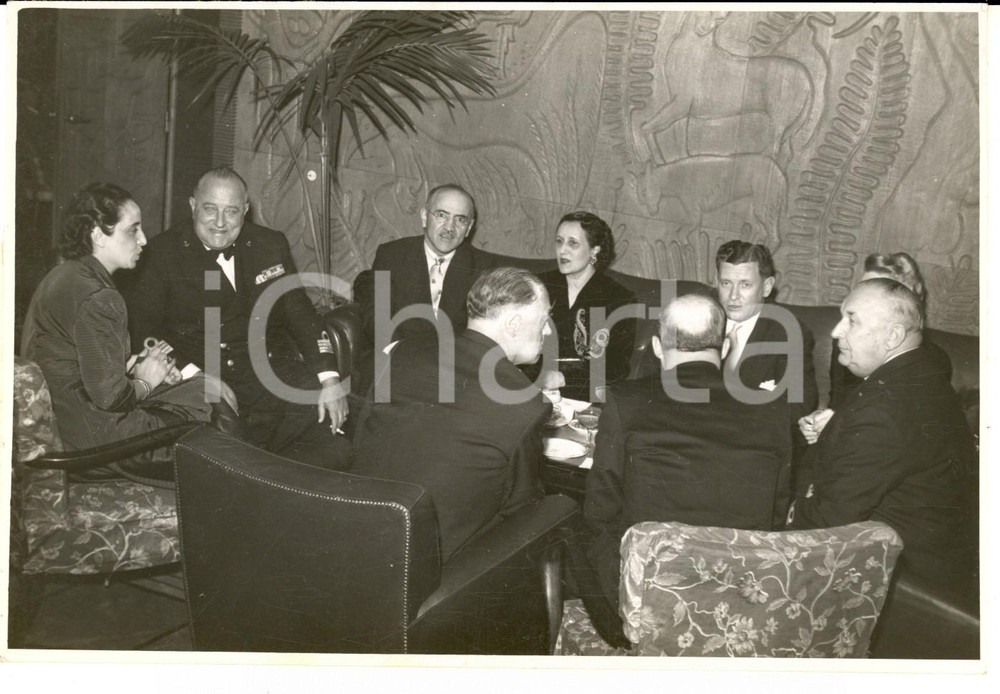 Fotografia d'epoca originale 1944 HOME LINES M.V. ITALIA Ugo CHINCA a una serata in crociera *Foto 15x10 1