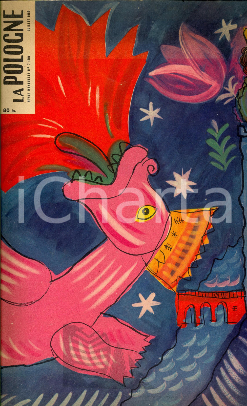 Giornale, rivista storica 1959 PARIS La Pologne *Rivista ILLUSTRATA NÂ°7 Artisti di ZAKOPANE 1
