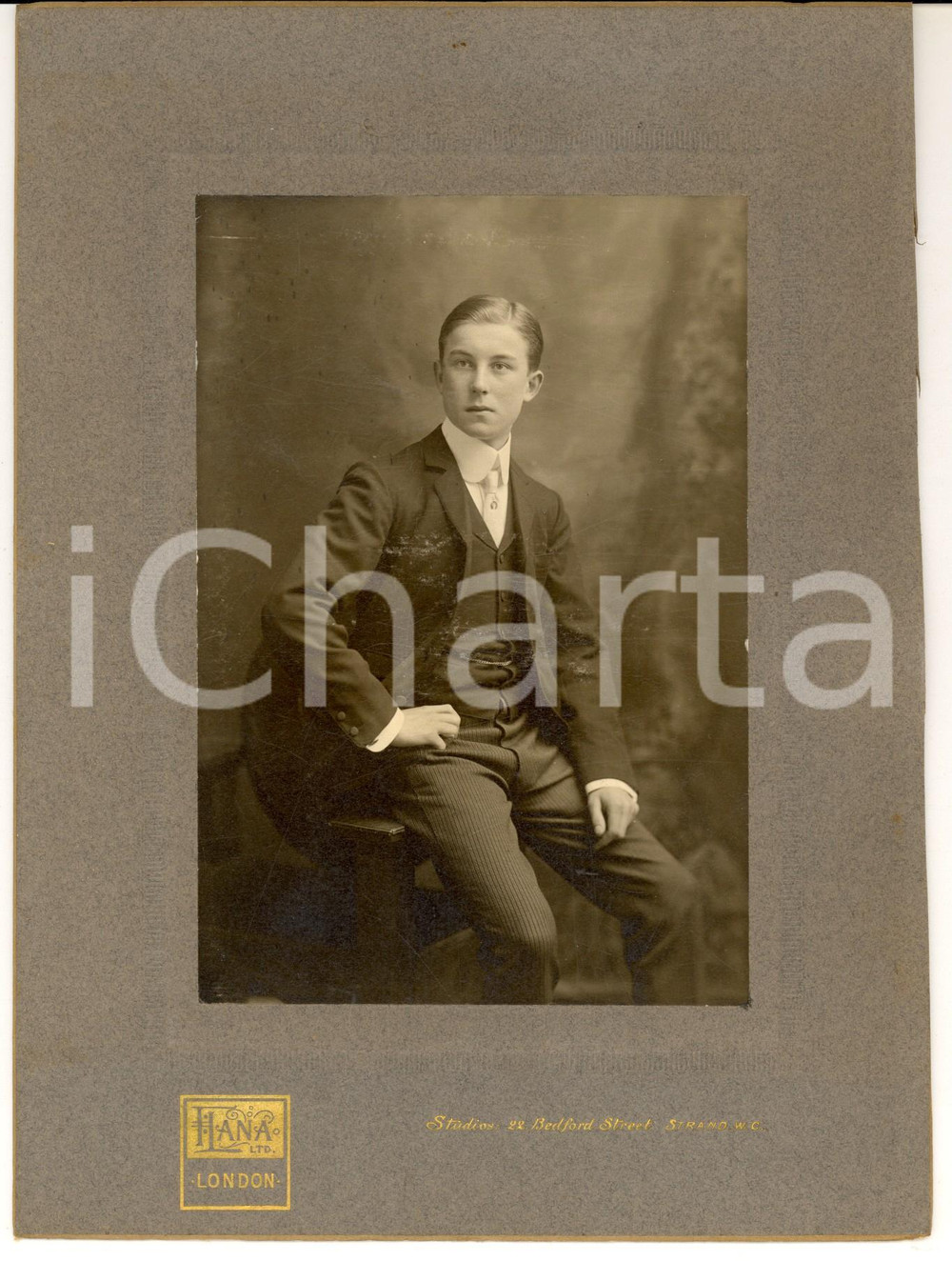Fotografia d'epoca originale 1910 ca LONDON Ritratto di adolescente in abito elegante *Fotografia HANA 1