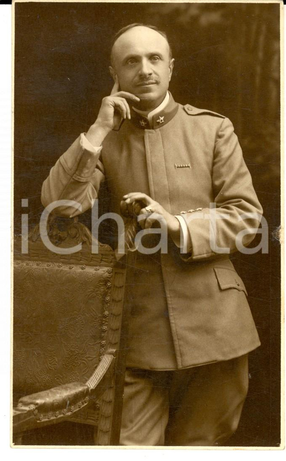 Fotografia d'epoca originale 1915 ca WW1 BRESCIA Ritratto di ufficiale medico *Foto F.lli RINALDI FP NV 1