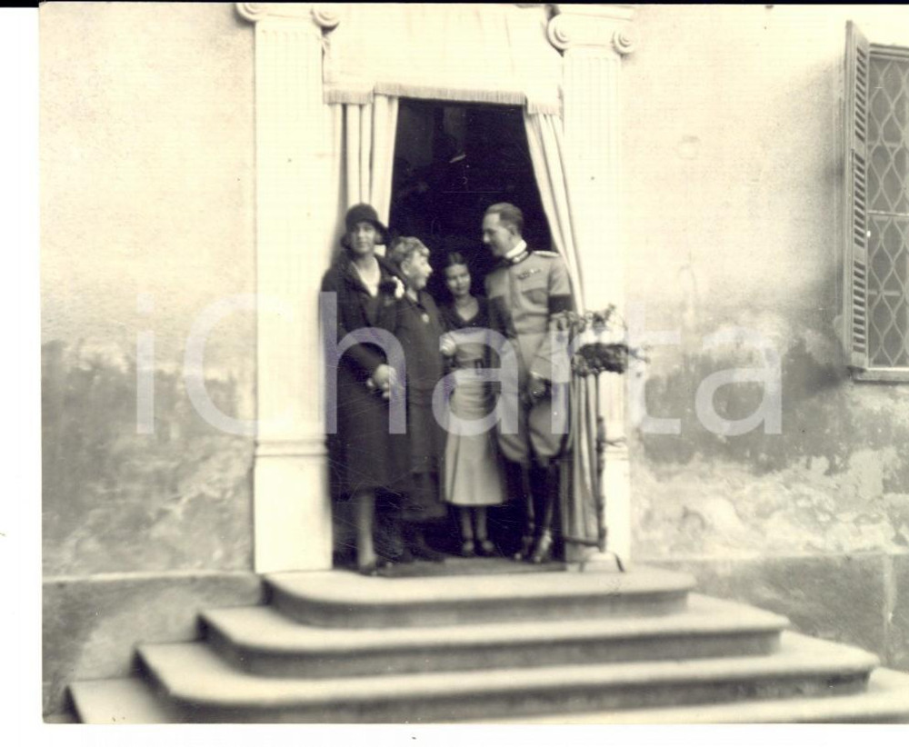 Fotografia d'epoca originale 1930 FENILE (TO) Principe Umberto in visita al paese *Fotografia 12 x 10 1