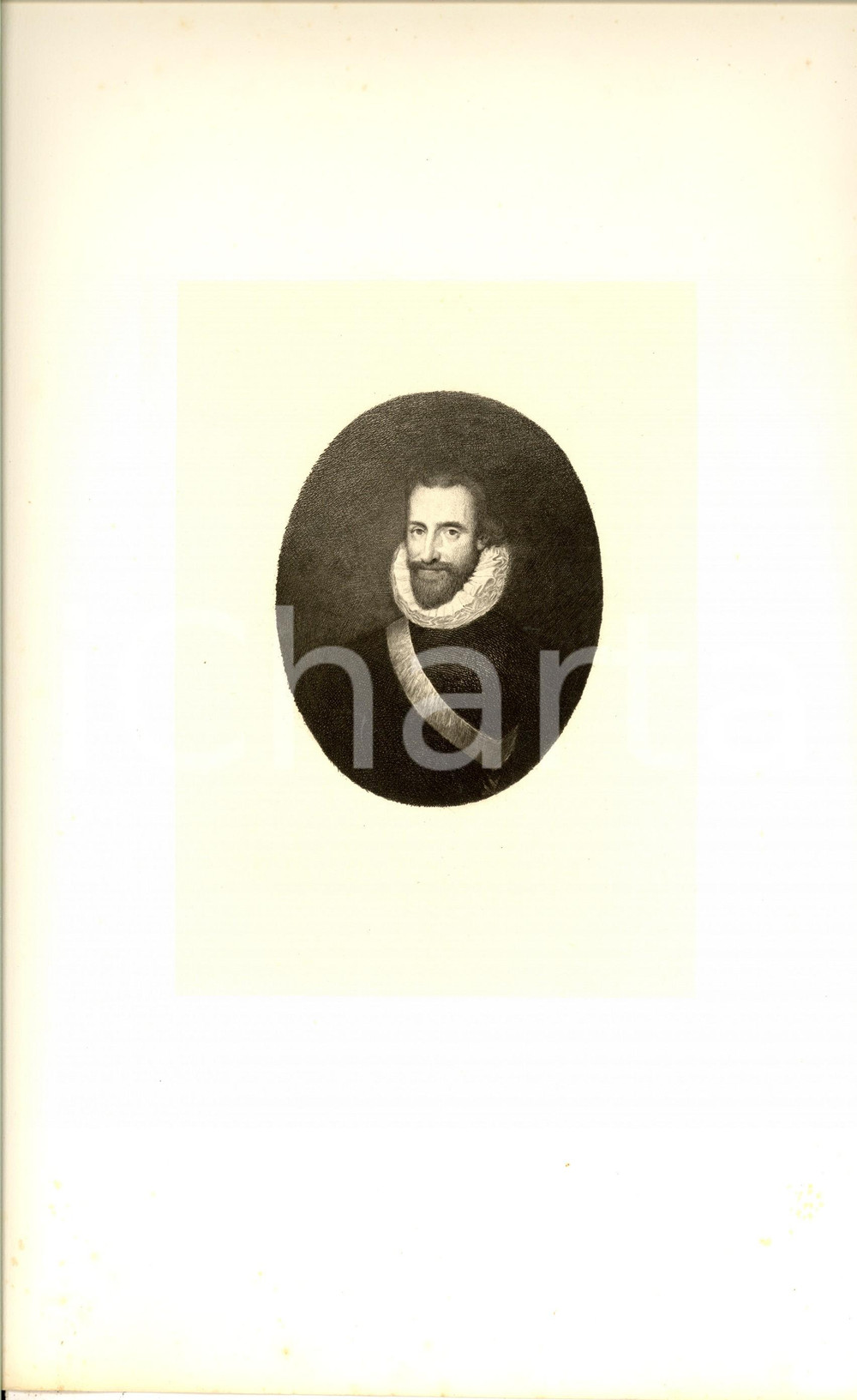Stampa, bozzetto originale 1909 PARIS Vieilles murailles de France - Portrait de Henri IV  SULLY-SUR-LOIRE 1