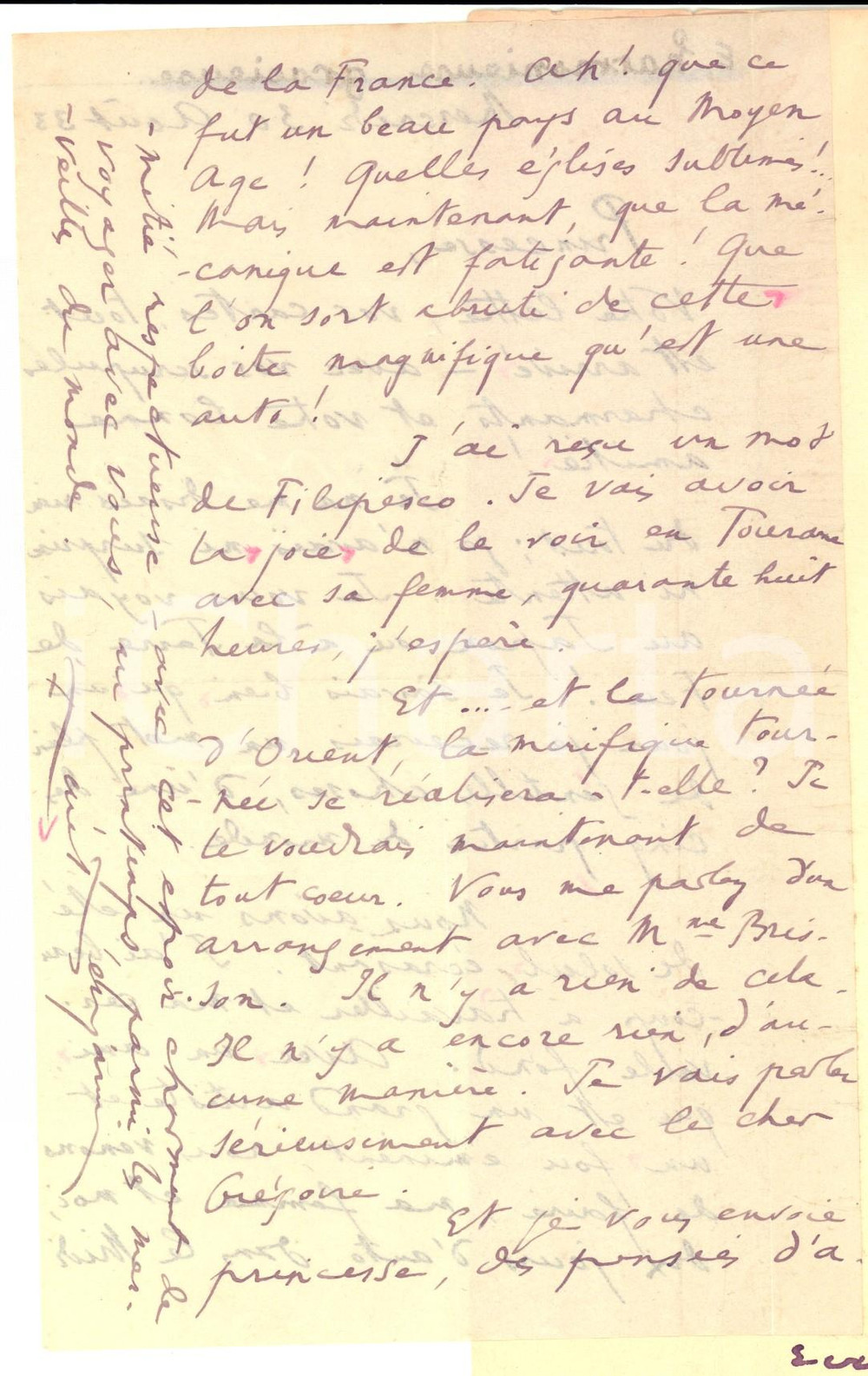 Autografo originale 1933 J'ai beaucoup Ã  travailler et ma cervelle fond *RenÃ© BENJAMIN AUTOGRAPHE 1