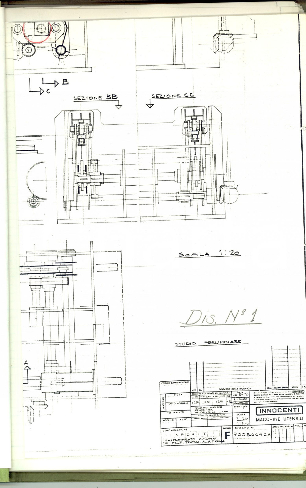 Materiale pubblicitario d’epoca 1970 MILANO Ditta INNOCENTI Fascicolo su dispositivo TRANSFER 70 pp con DISEGNI 1